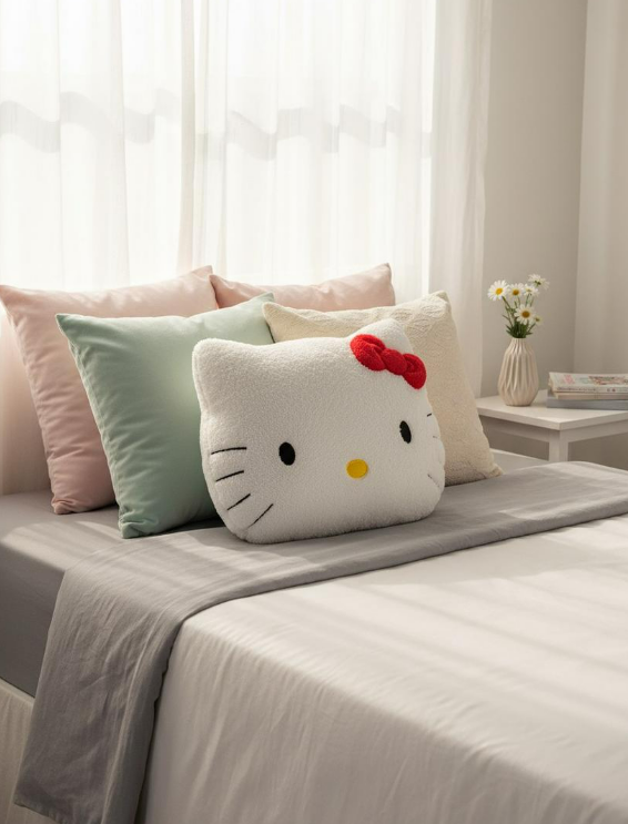Kollektif Hello Kitty, My Melody Yastık, Kuromi Kawaii Peluş