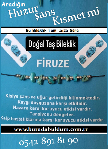 FİRUZE DOĞAL TAŞ BİLEKLİK
